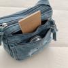 Retro Dolphin Denim Crossbody Bag - Casual and Versatile Shoulder Bag for Women