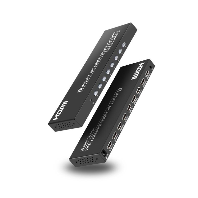 FJ-4K801 Fjgear 8 Port 3840*2160/30Hz Hd Video Switch Hdmi 8X1 Selector Hdmi Switch 4K 30Hz
