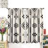 Tribal Geometric Pattern Curtains,Traditional Southwestern Style Aztec Window Treatments for Bedroom Living Room,Minimalist