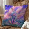 Series Mari game Basil Omori Game Pillow Case Antidustmite Pillowcase Invisible zipper silky short plush Sofa cushion cover