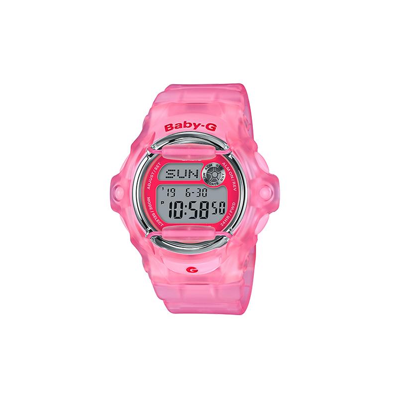 

Casio CASIOBABY-G series 200 meters waterproof quartz movement resin strap Japanese and Korean watch women s watch pink dial BG-169R-4E розовый