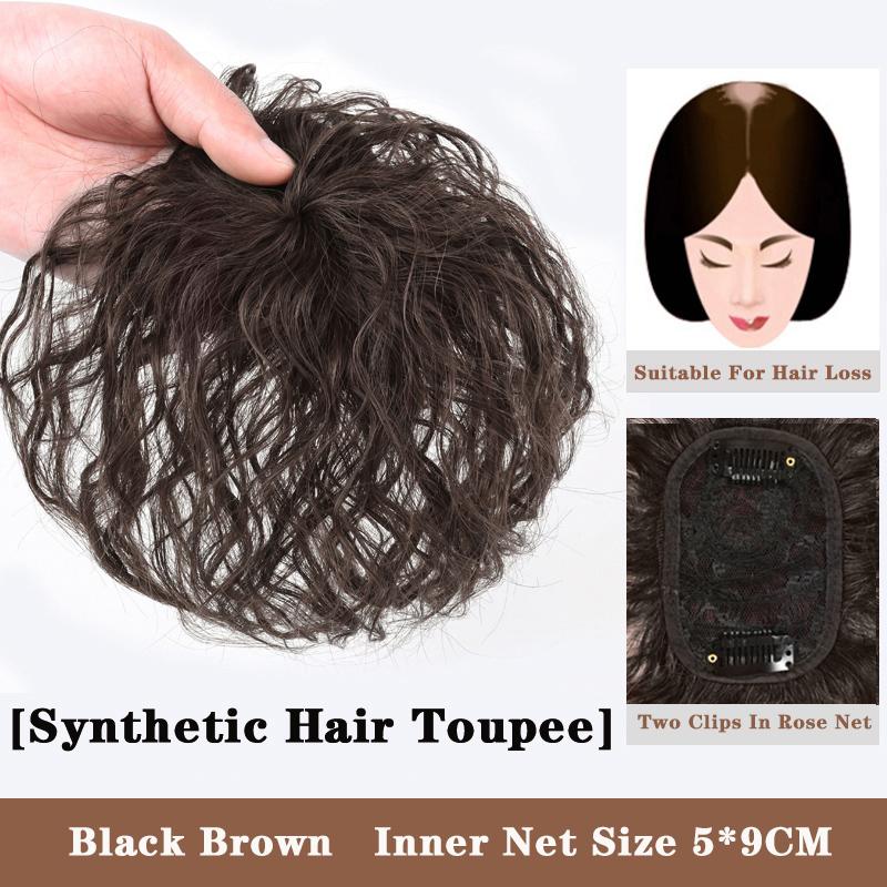 LUPU Synthetic Hair Pieces With Bangs Natural Black Brown Clip In Hair Extensions Hairpieces Heat Resistant Fiber For Women