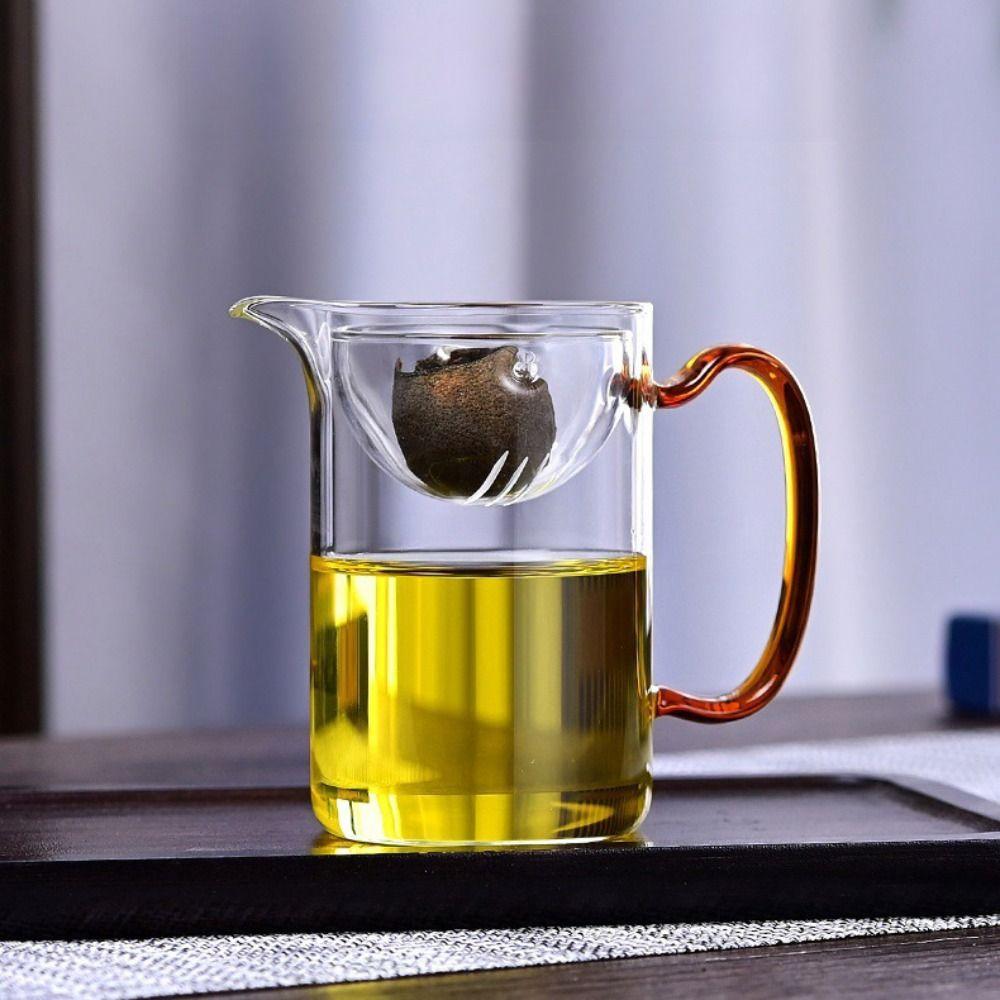 Wooden Brewing Teapot Glass Water Cup Drinkware Tea Infuser Filter  Tea Separation