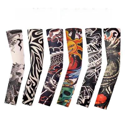 Unisex Seamless Floral Tattoo Arm Sleeve: Sun Protection for Cycling & Driving