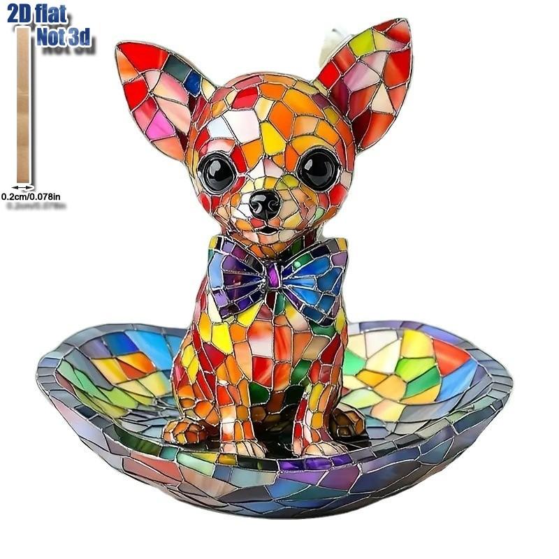 2D Flat Acrylic Dog Decoration, Indoor and Outdoor Decoration - No Battery/electricity Required, Free Day Decoration, Shop Decoration, Durable Out
