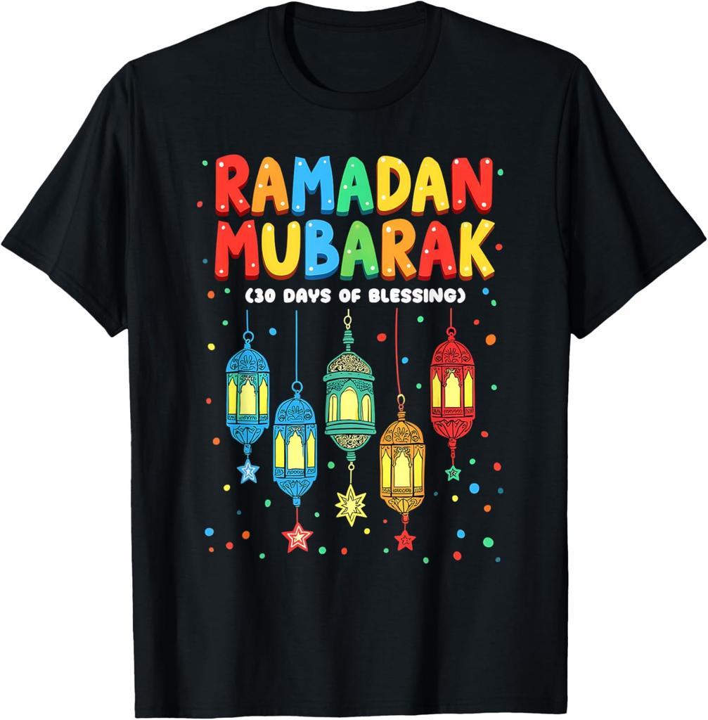 Ramadan Mubarak 30 Days of Blessing Graphic Tee Breathable Women TShirt Casual Trip Wear Harajuku Summer Fashion Y2k Tee Tops