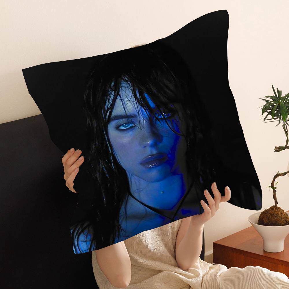 Hot Singer B-Billie E-Eilish Maple Design Cushion Cover Happy Autumn Harvest decor Holiday Decorati Pillow Cover
