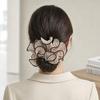2Pcs Hair Ties for Women, Soft Fabric Oversized Hair Ropes, Ruffled Design Back Head Bun Hair Bands, Hair Accessories for Daily Life School Office