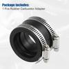 ACROPIX 40mm ID Rubber Black Motorcycle Carburetor Adapter Inlet Inlet Pipe Manifold Adaptor Boot Sleeve Interface (2 Clamps)