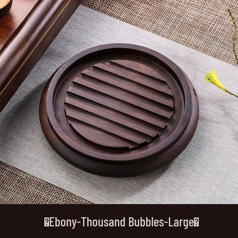 Jiakangming Black Ebony Solid Wood Teapot Holder