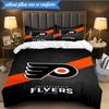 3PCS Flyers Hockey Team Bedding Set,Including 1pc Duvet Cover And 2pcs Pillowcases Perfect for Bedroom, Dormitory, Fan Christmas gift
