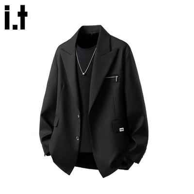 CHOCOOLATEit Men's Trendy Black Casual Blazer