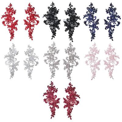 D Flower Decorative Stickers Lace Fabric Embroidery