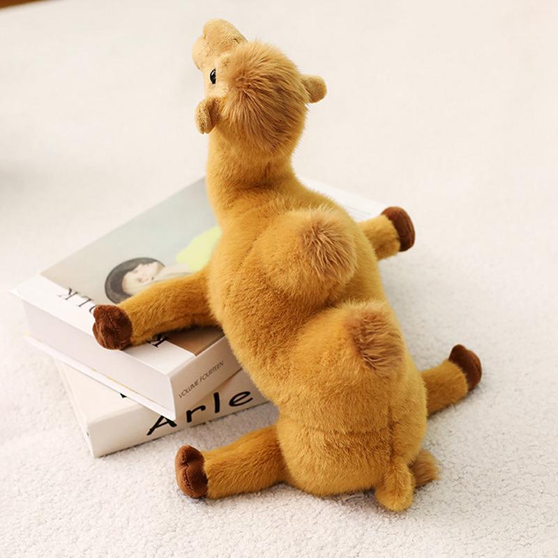 30Cm Simulation Standing Camel Plush Toys Soft Stuffed Steric Camel Toys For Children Creative Decor For Bookcase/Car Funny Gift