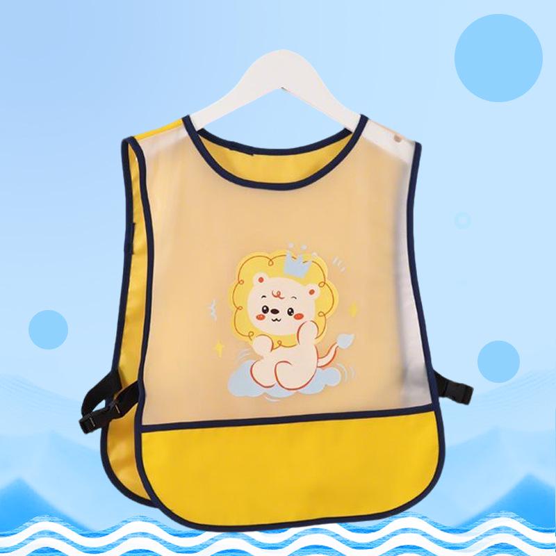 Breathable Mesh Baby Bib: Waterproof, Stain-Proof, Sleeveless Coverall for Infants and Toddlers.