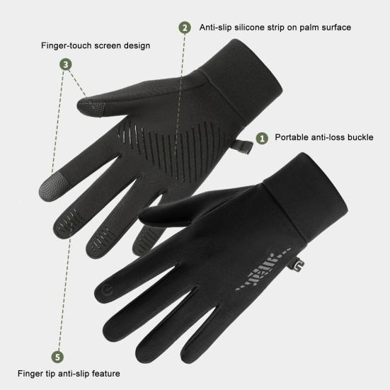 Yousheng Winter Cycling Gloves Waterproof Touchscreen Gloves with Non-Slip Palms Warm Windproof Athletic Gloves for Women Men Skiing Hiking