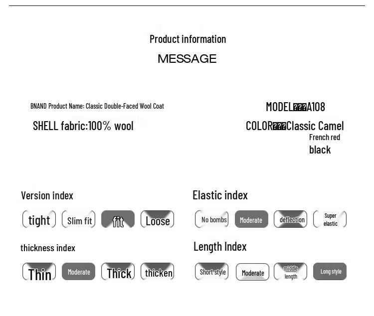 Fengxun Women's Long Double-faced Wool Coat with Belt