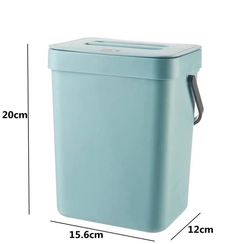 Wall Mounted Hanging Trash Bin for Home Kitchen Cabinet Door with Lid Kitchen Trashs Bin Garbage Cans Counter Bins Trash Can