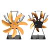 7 Blades Heat Powered Stove Fan Silent Operation Fireplace Fan Aluminium Alloy Wood Stove Fan