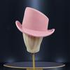 Windproof Slanted Top Hat Warm Slanted Magician's Hat Fashion Fedora Hat  Autumn Winter