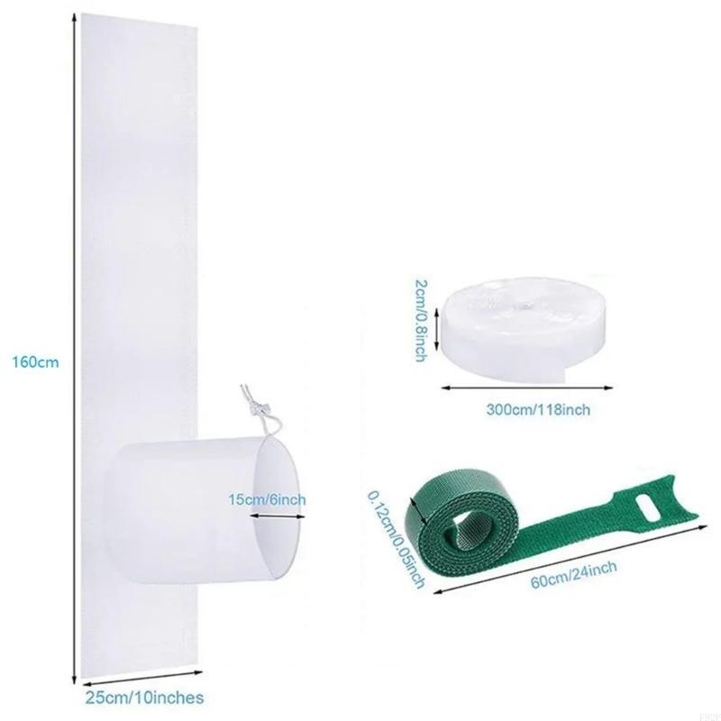 F92F Easy to Use Window Sealing Set Waterproof Air Lock Window Seal Reusable Window Sealing Barrier for Air Conditionings