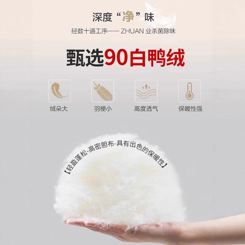 Black gold graphene white duck down pants women's outer wear fleece thickened warm windproof waterproof leggings winter