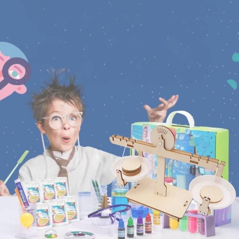 Échelle de Balance en Bois Bricolage Expérience Scientifique Jouet Pour Enfants Kit Éducatif Stem Fait Main
