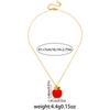 Cross-Border Fruit Necklace: Strawberry & Pineapple Pendant - Simple Women's Clavicle Chain