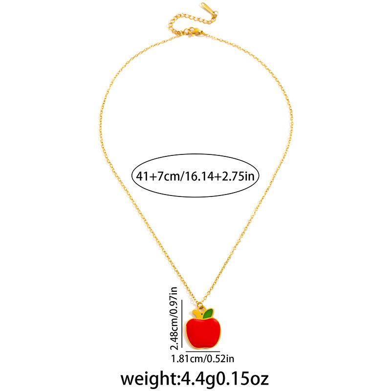 Cross-Border Fruit Necklace: Strawberry & Pineapple Pendant - Simple Women's Clavicle Chain