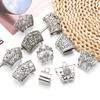 5pcs/lot Antique Silver Color Hollow Pendant Charm For Jewelry Making DIY Necklace Bracelets Bag Clothing Charm Accessories