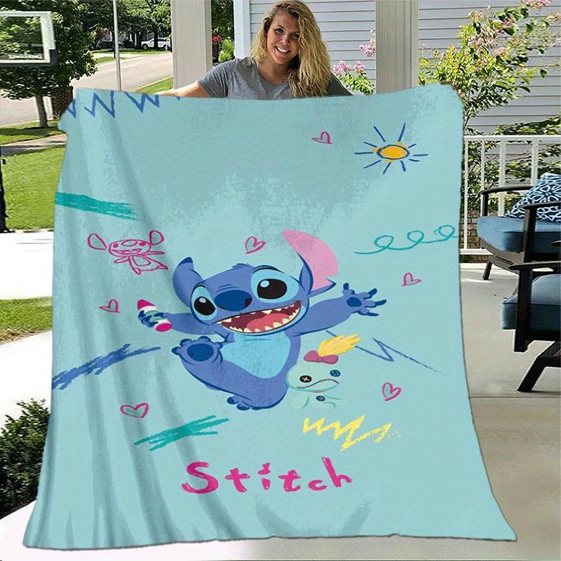 1 Stück Stitch-Druckdecke - Weiche Ganzjahresdecke für das Büro, Personalisierte Geschenkidee mit entzückendem Cartoon-Design