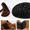Summer Classic Men's Sandals Soft Leather Beach Sandals Outdoor Casual Lightweight Sandal Plus Size 39-48