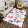 Cute Food Bowls Pattern Carpet Yoga Living Room Room Decor Children's Crawling Mat Doormat Area Rug Games Mat