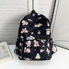 Wide Straps Cartoon Animal Daypack Nylon Large Capacity School Bag Fashion Capybara Backpack  Daily