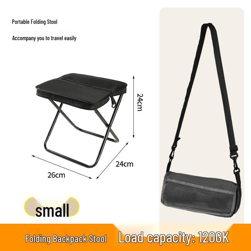 Multifunctional Portable Folding Stool: Outdoor Crossbody Bag, Clutch, Travel Chair for Camping, Fishing, and High-Speed Rail Queue.