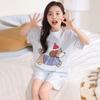 Girls Pajama Set Cotton Short Sleeve Shorts Cartoon Print Sleepwear Ages 8 Kids Home Wear