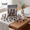 Dog Themed Box Toys The Aussie's Winter Advent Calendar, 24-Day Countdown Acrylic Ornament Set Christmas Decoration for Home with Mini Figures,