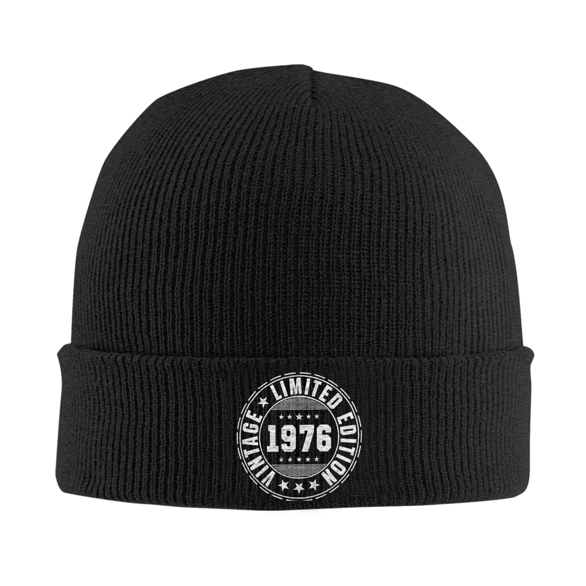 1976 Vintage Limited Edition 50 Year Old 50th Birthday  Knitted Caps for Women Men Skullies Beanies Hats Warm Caps One Size
