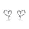 925 Silver Earrings Heart for Women Jewelry Wedding Engagement Party Gifts cute