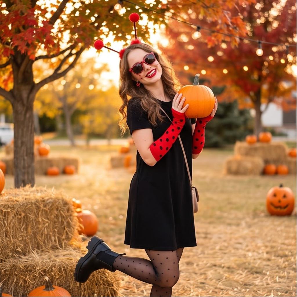 Costume Set for Adults Kids Halloween Party with Cape Headband Glasses