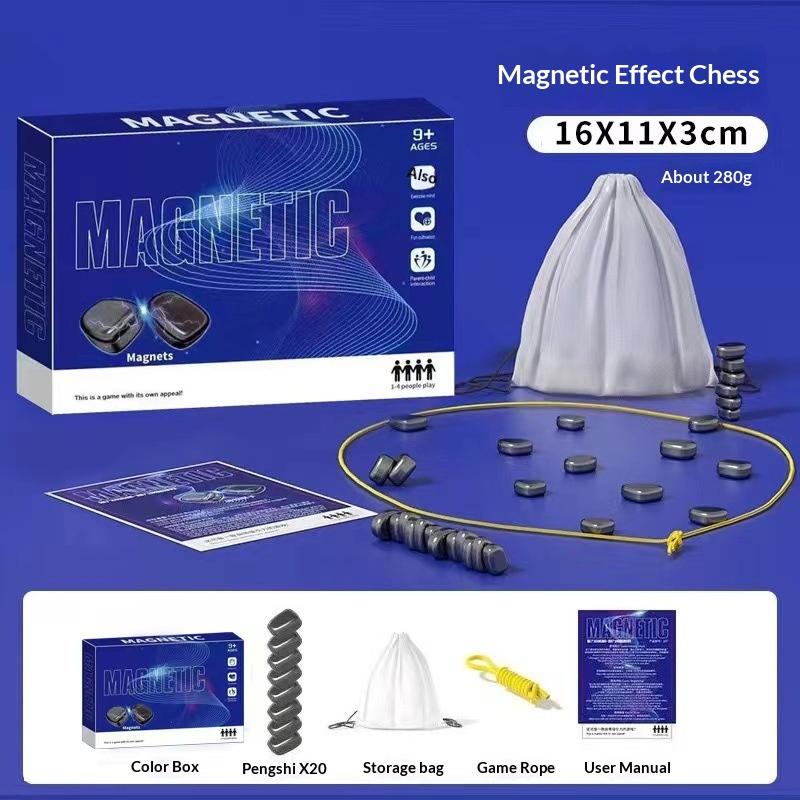 Party Games Magnetic Stones Game Interactive Magnet Board Strategy Game For Family Kids Adults Portable Magnetic Stones Play Set