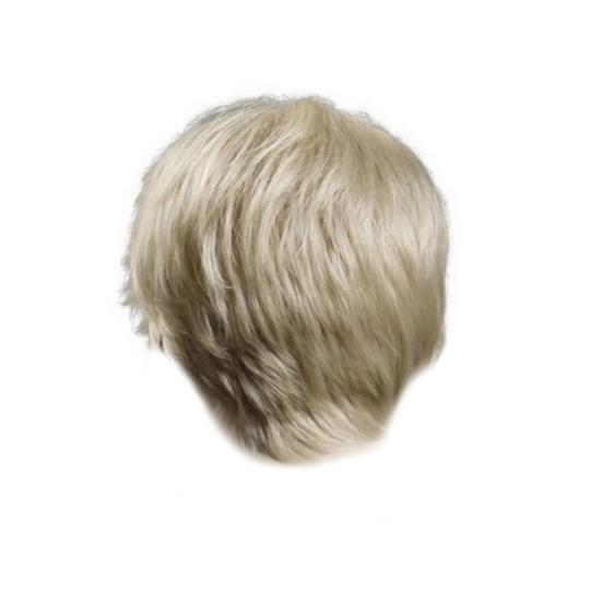 Men Short Wig Side Part Bangs Fluffy Natural High Temperature Fiber Handsome Male Blonde Synthetic Hair