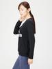 Sweat Essentials Relax Logo Sweatshirt 29080 Japanese Size S Equivalent [Adidas] Women's Black/White (GM5519)