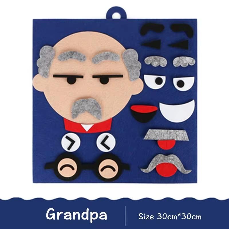 DIY Emotion Change Puzzle Toys Creative Facial Expression Kids Learning Educational Toys For Children Funny Set Fun Gift