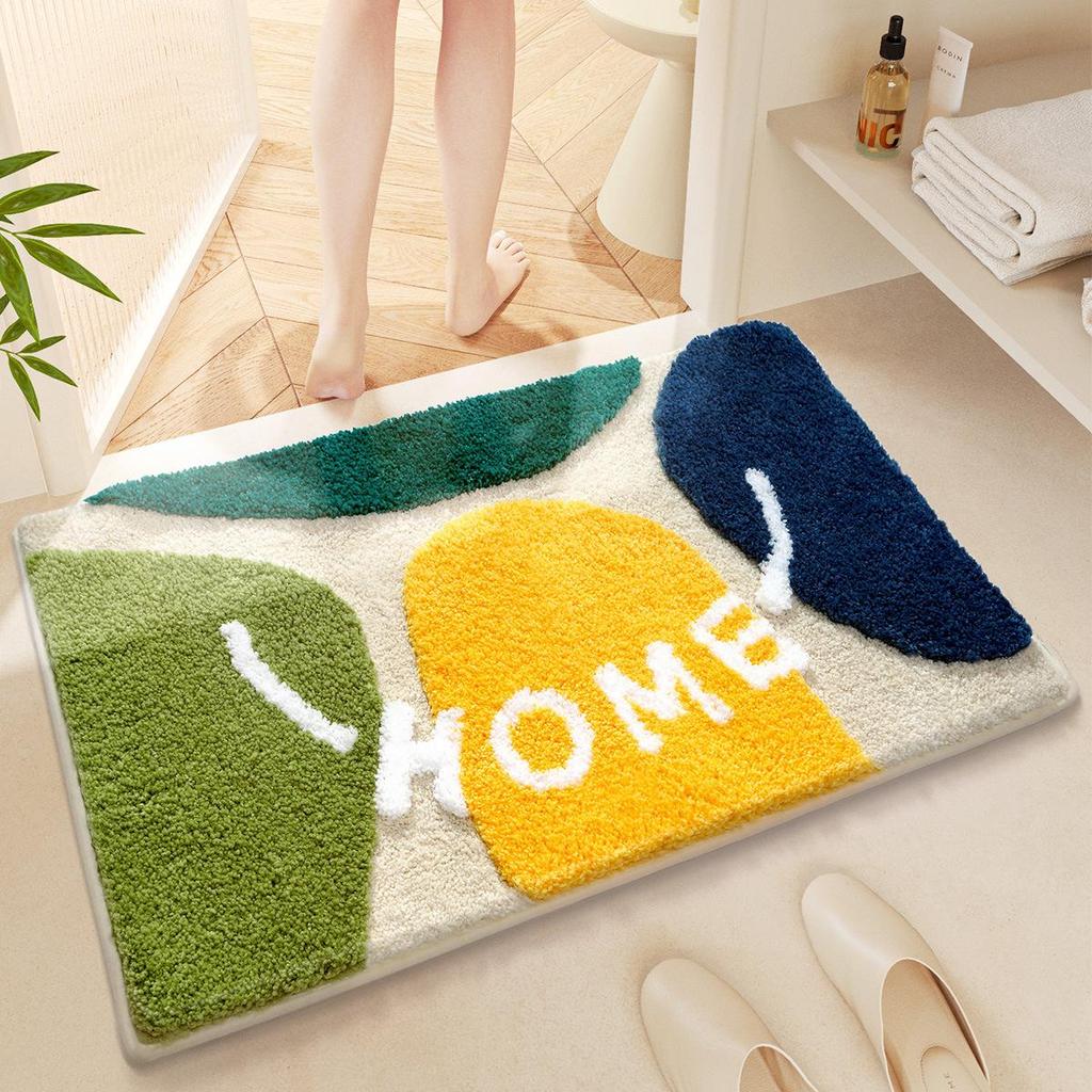 Rainbow Home Bathroom Mat, Super Absorbent, Non-Slip Quick-Dry Mat