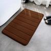 New 40*60cm Bath Mat Dry Fast Soft Memory Foam Mat Anti-skid Striped Coral Velvet Water Absorption Mat Home Floor