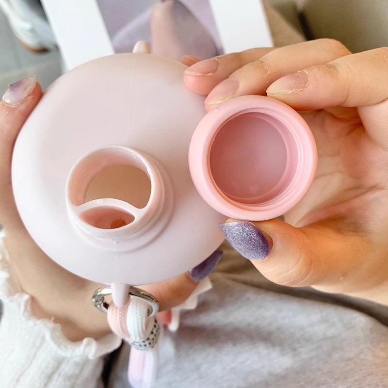 Cute Cats Glass Water Bottle With Straw Sleeve Strap 500/850ml Coffee Juice Tea Glass Cup Tumbler Girl Drinking Bottle BPA Free