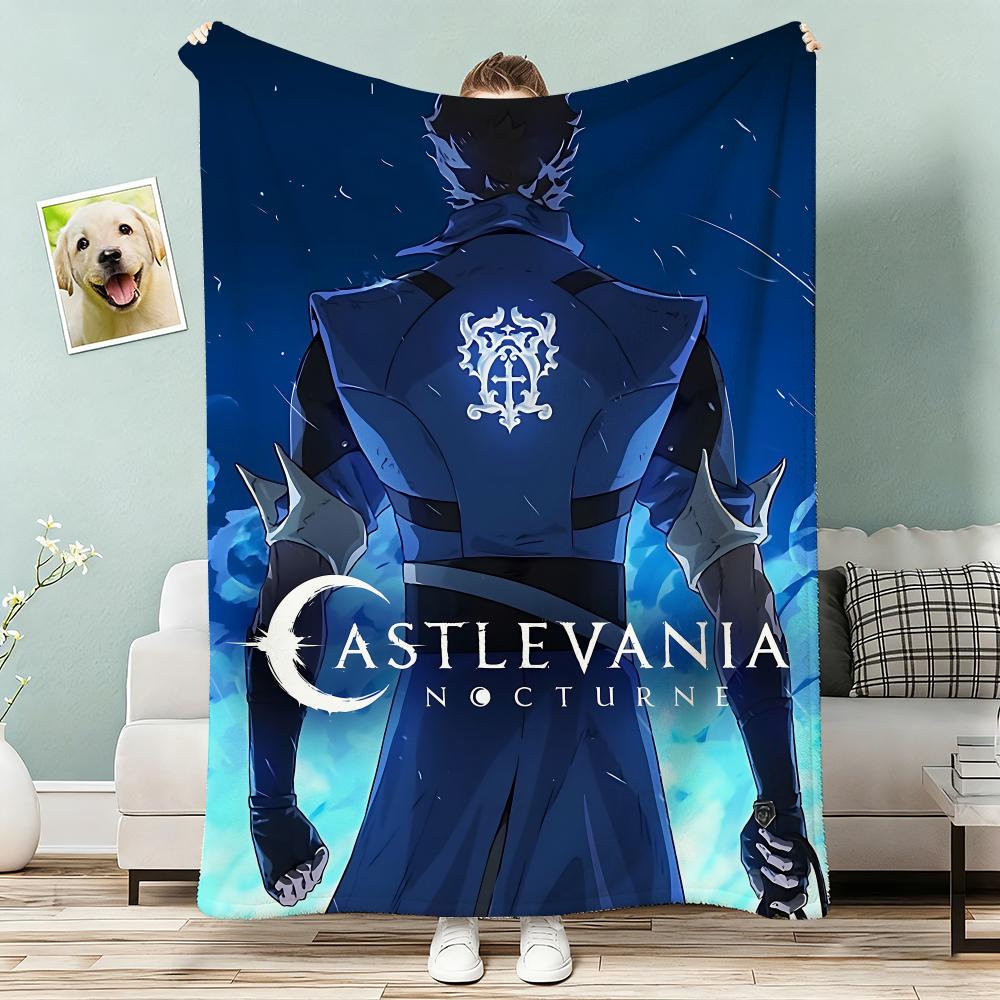 Game Castlevania Throw Lightweight 240g Flannel Blanket Soft Skin-friendly for Summer Cooling 75x90cm