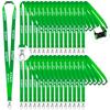30 Pcs Safety Breakaway Staff Lanyards Pre Printed Green Neck Lanyard Staff Neck Strap With Swivel Plastic Clip And Safety Break