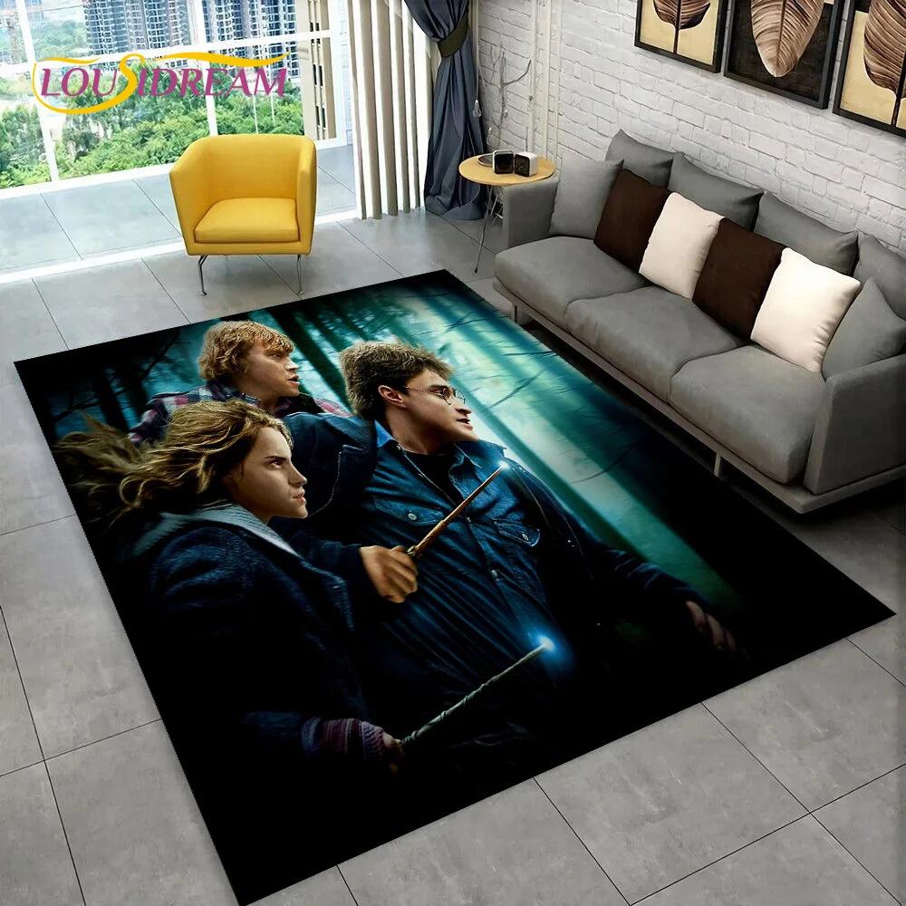 

3D P-Potter Magic Academy Movie HD Rug Carpet for Living Room Bedroom Home Decor,Floor Mat Non-slip for Sofa Doormat Gift Kids 40x60cm( 15x23in )